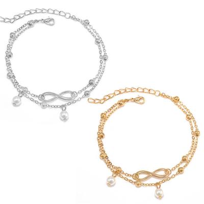 Women Sexy Double Chain Bracelet Ankle Anklet Barefoot Sandal Beach Foot Jewelry