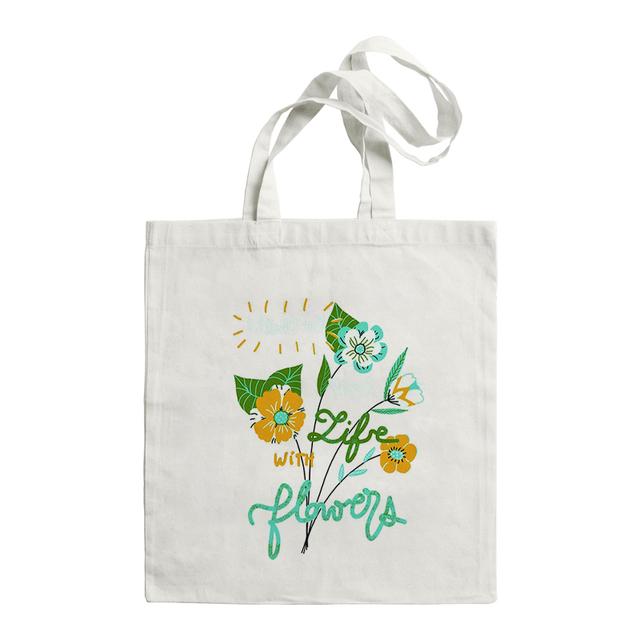 Flower Canvas Shopping Bag Female Canvas Cloth Shoulder Bag Eco Handbag Tote Reusable Grocery Shopper Bag Women Student Book Bag