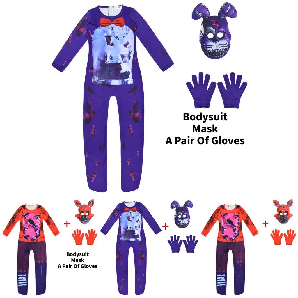 Five Nights At Freddys Children Cosplay Costume With Polyester Fabric For Parties