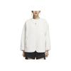 adidas Solid Color Lightweight Faux Shearling Casual Sports Jacket Women Jackets White IZ3146