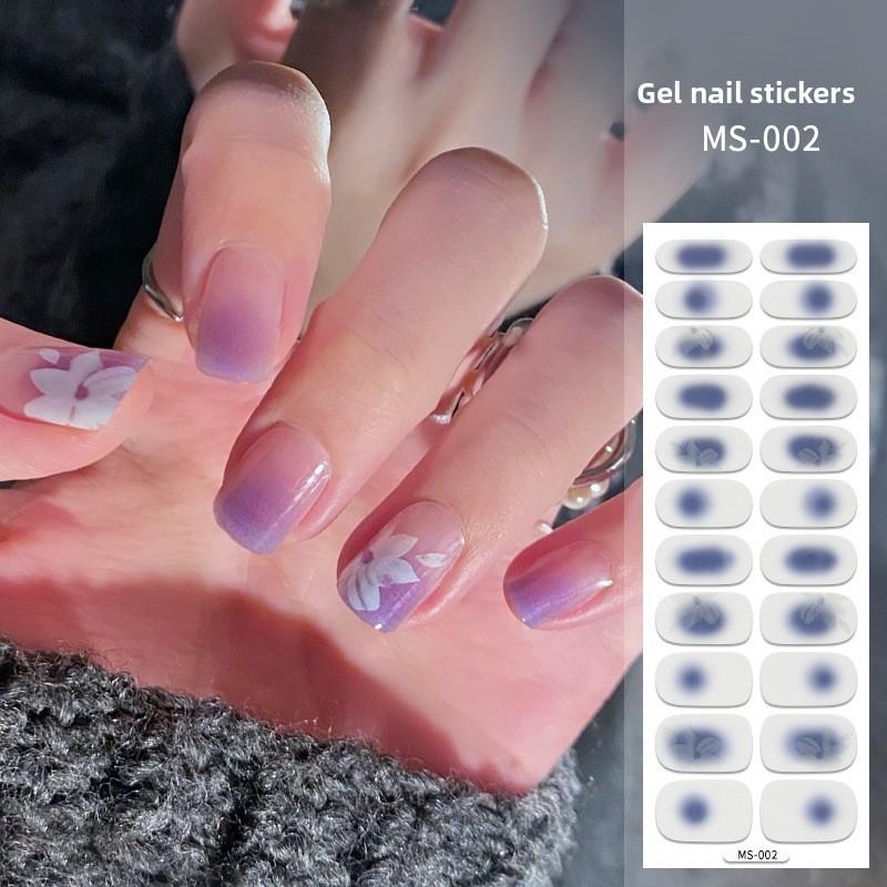 Neue glitzernde ultradünne Nagelaufkleber einfarbig wasserfest Ölfilm Nagelaufkleber