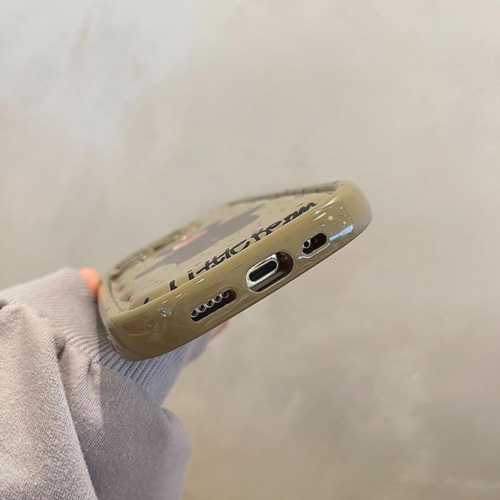 Süße Bär Cartoon stoßfeste Handytasche für Iphone 11 13 12 14 Pro Max glänzende Rückseite für Iphone 14 Plus schöne weiche Schale