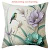 1 Pieces Bird Flower Pillow with 2D Flat Printing Design Polyester pillowcase, sofa decorative cushion cov Headboard Pillow