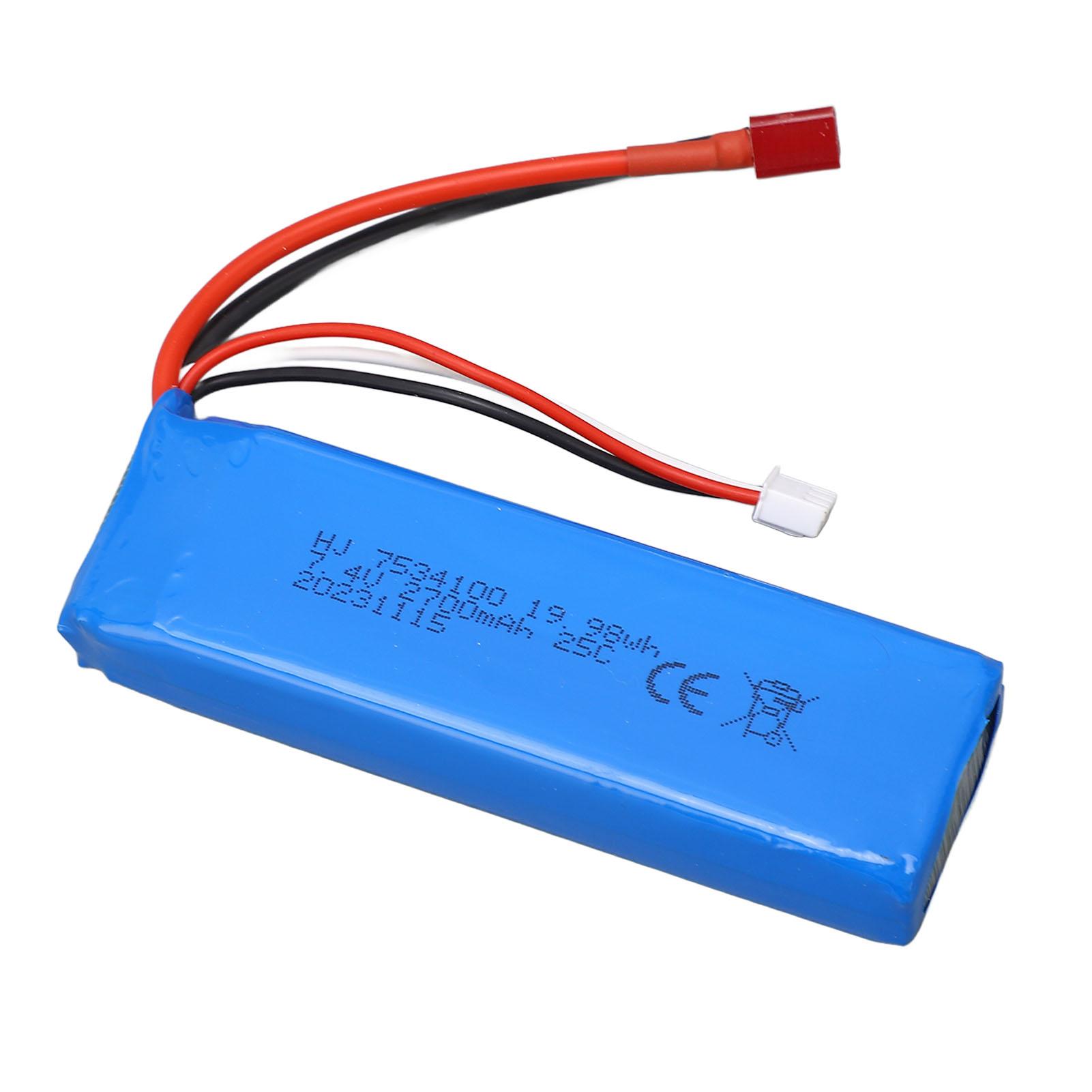 

Акумулятор 7.4V 2700mAh Li Po Захист від перерозряду та короткого замикання Легкий акумулятор для радіокерованих моделей Для