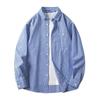 Retro  Autumn Coat Trendy Striped Loose Japanese Long-sleeved Shirt Men's Casual  Shirt