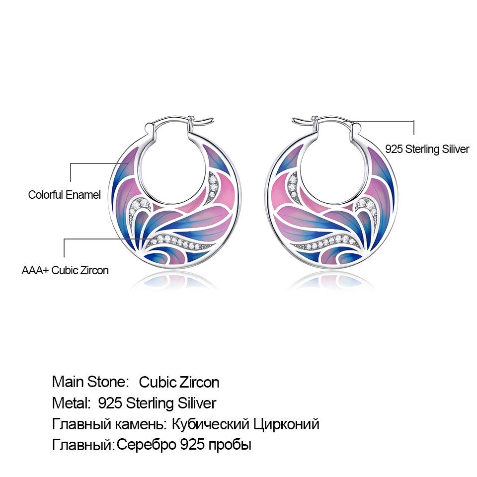 UMCHO Handmade Enamel Flower Clip Earrings for Women Cubic Zircon Fashion Magic Designer Jewelry Party Elegant Wedding Gift