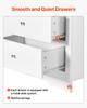 VEVOR 7 Drawer Dresser, Wooden Chest of Drawers with Sliding with Anti-tip Device, Modern Minimalist Dresser Chest