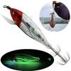 1-3pcs Luminous Floating Egi Lure 5.5g Wood Shrimp Horizontal Laser Squid Jigging Shrimp Hook Octopus Cuttlefish Fishing Baits