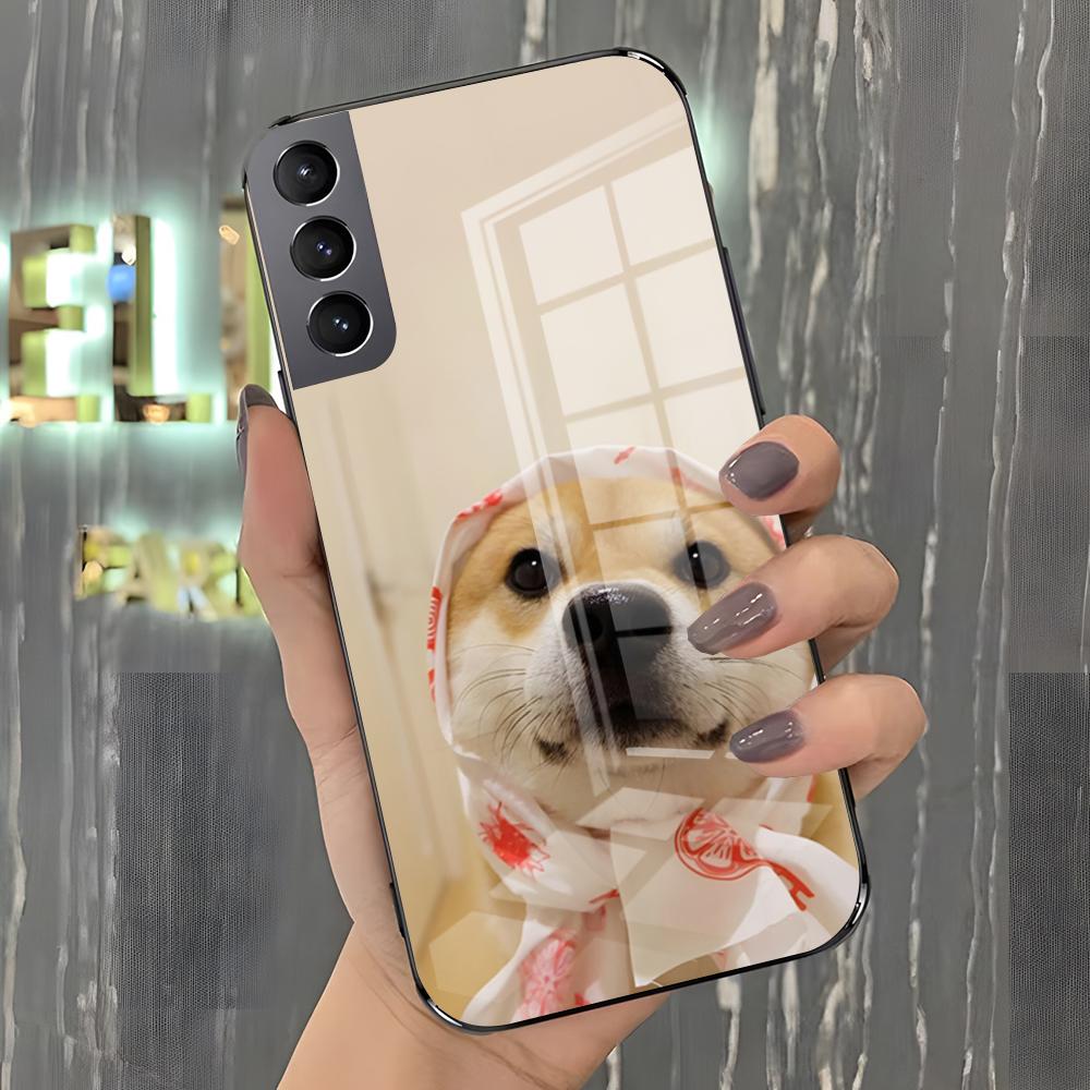 Cute Shiba Inu Phone Case For Samsung A25 A13 A33 5G A54 A36 A35 A56 A52 A14 Shockproof Glass Cover