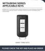 xkhr10 Zinc Alloy Car Key Cover Case Holder Shell Protector for Mitsubishi Pajero 2 v73 Sport Remote Key Bag Buckle Auto Accessories