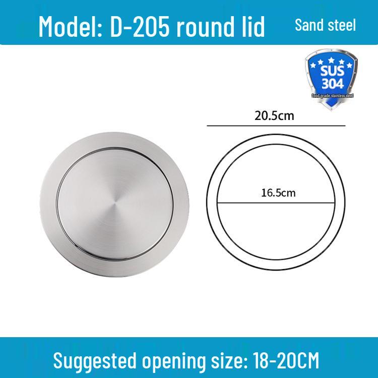 Runder versenkbarer Mülleimer mit Schwingdeckel für die Arbeitsplatte