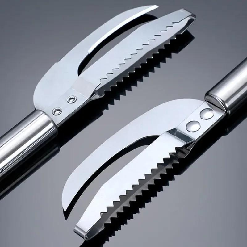 Stainless Steel Fish ScalerCutting and ScrapingDigging KnifeScraperSerrated PeelerScraping and Bone RemovalFish Filleting Tool