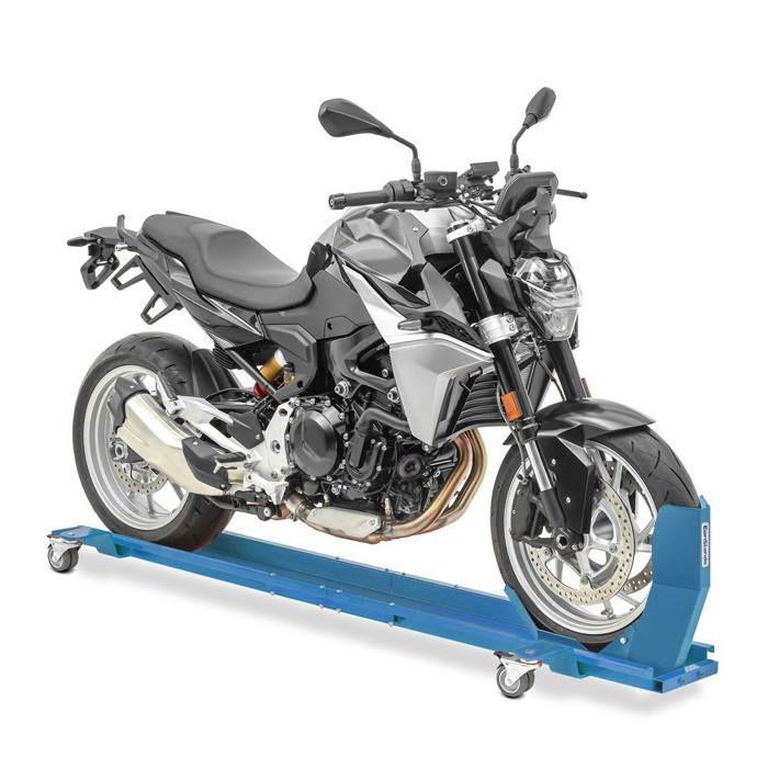 Motorrad-Rollbrett - ConStands Smart Mover - Tragfähigkeit 450 kg - Farbe Blau - Polyamid-Rollen