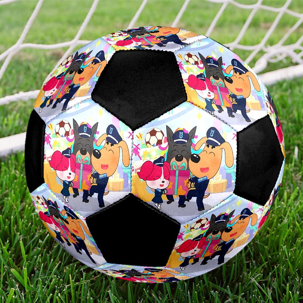 Sheriff Labrador Theme Size 5 Soccer Ball, Suitable for Both Indoor and Outdoor Matches, a Gift Suitable for Everyone.