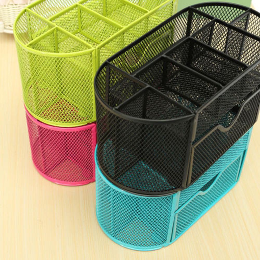 Buy Metal Office Tool Box Pencil Holder Container Pen Holder Desk