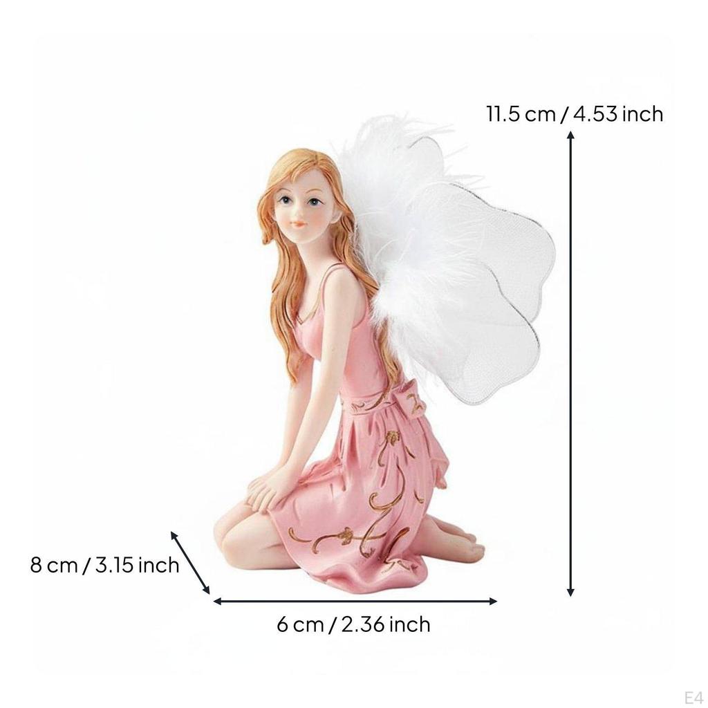 European FairyThemed Floral Nymph Figurine Elegant Design Heavenly Maiden Statue for Girls, Women,