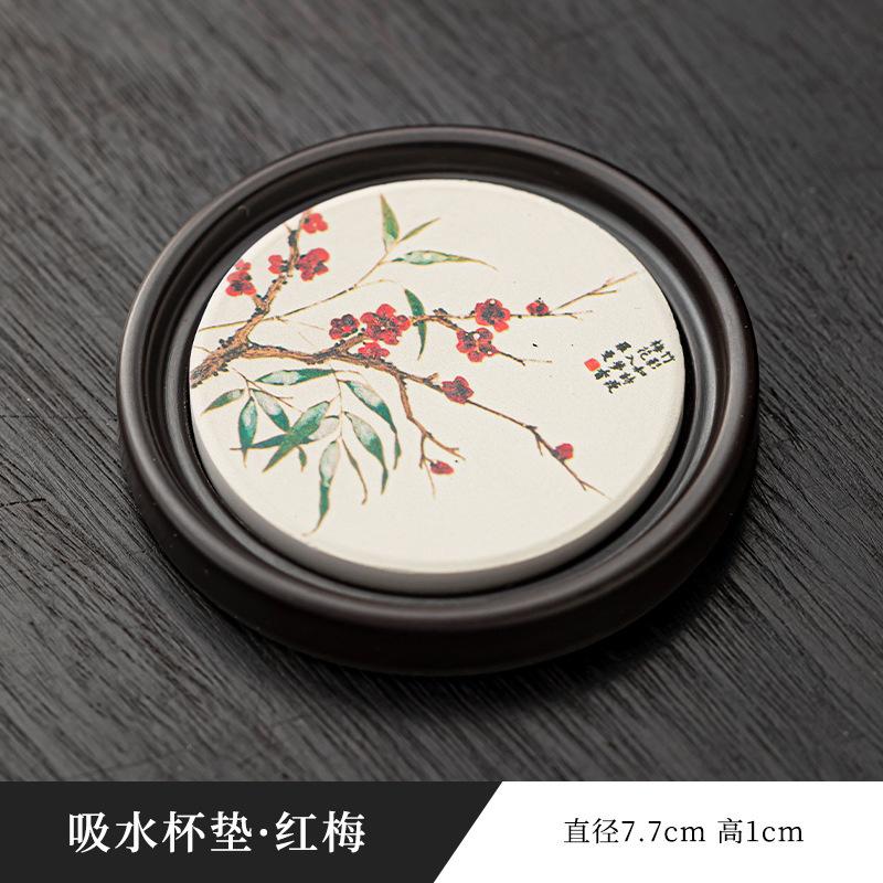 Untersetzer im chinesischen Stil aus Bakelit mit Wasseransaugung, kreative Muster, antike Hitzeschutz-Untersetzer, Heim-Teezeremonie-Zubehör