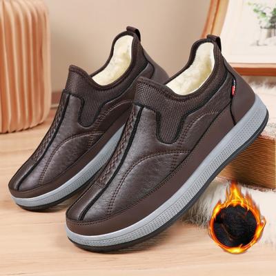 Winter Herren Baumwollschuhe Bequeme Warme Schneestiefel für Herren Outdoor Anti-Rutsch Plateau Schuhe Leder Freizeitschuhe 2025