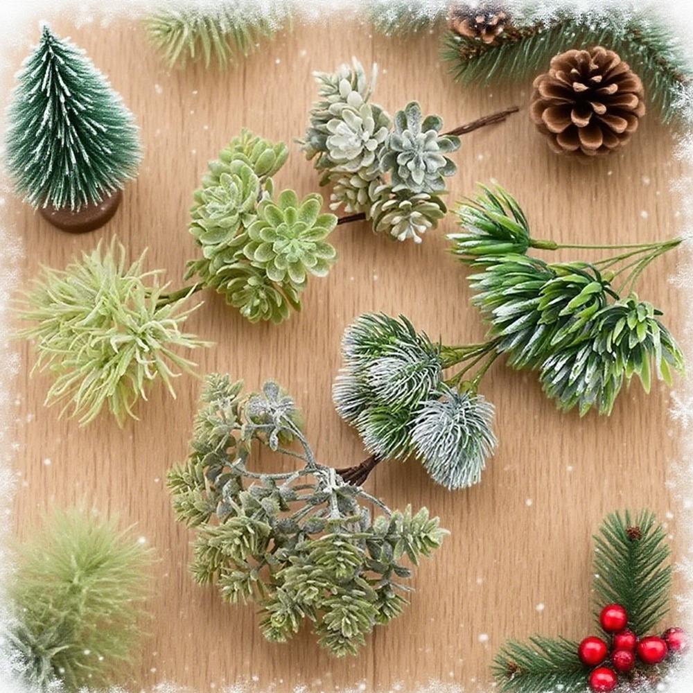2/4Pcs Artificial Plant Christmas Tree Home Room Wedding Decorati Bridal Accessory Clearance Fake Plant Diy Gift Handmade Wreath