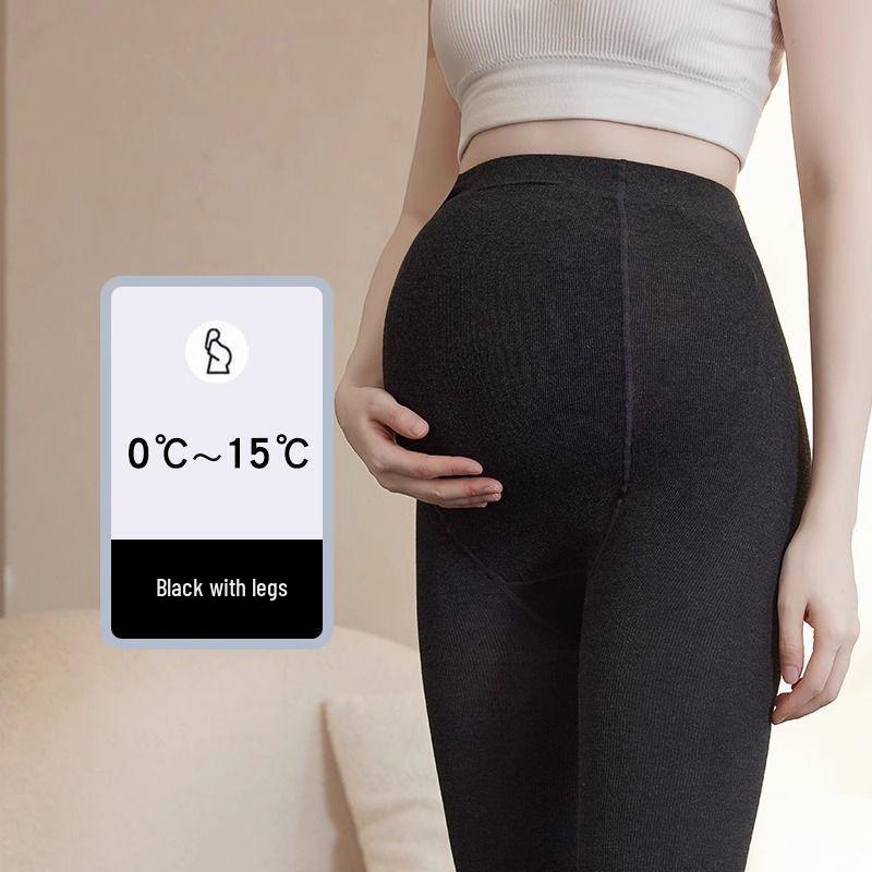 

Maternity Velvet Leggings: Warm, Belly-Supportive, Plus-Size (200 lb), and Non-Constrictive for Autumn/Winter. 300g One Size (187-353 lbs) Lined (for 32-59°F)