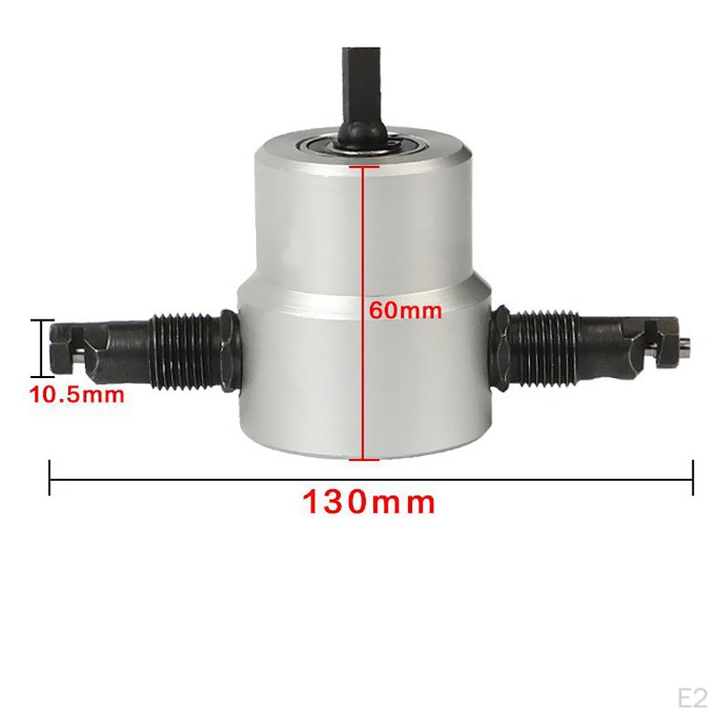 YT-160A Double Head Metal Sheet Nibbler Cutter - 360° Nibble Cutting Drill Tool Tackle Car