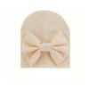 Cotton Solid Bowknot Beanie Newborn Baby Girl Knot Gorras Hat Bebe Bow Bonnet Warm Hat Double Layer Infant Cute Bow-tie Skullcap
