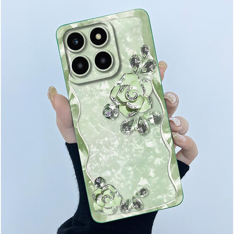 For Honor X6a X6b X6c X6 X6s Case Simplicity flower Soft Silicone Cover For HonorX6a X 6B X6 b Shell Lens Protective Phone Funda