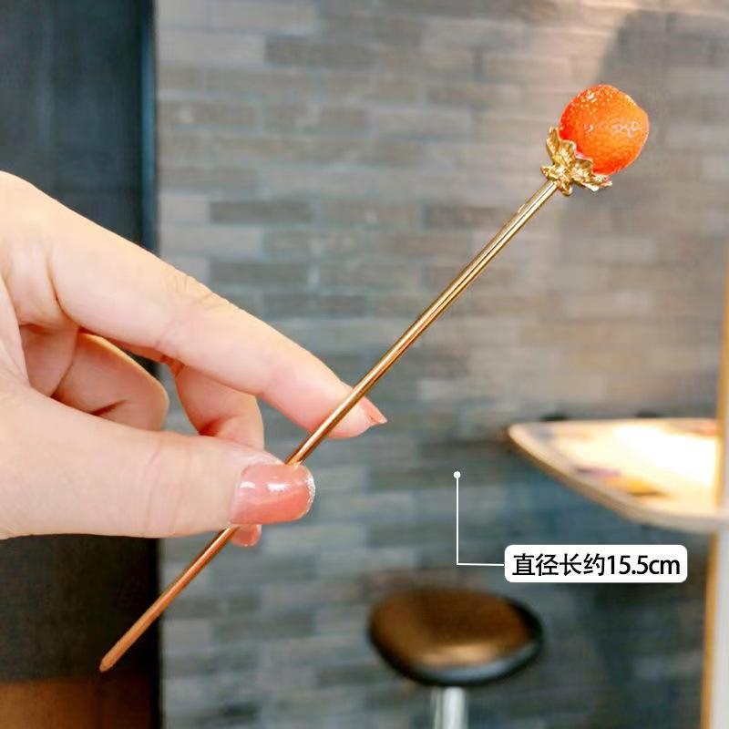 Cute Orange Hairpin Female Summer Fresh Fruit Hairpin Hair Reel Back Head Hair Clip Headgear Hair Accessories