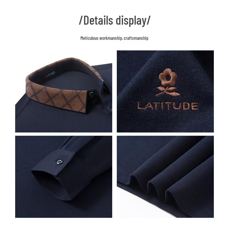 Pánské polo tričko s dlouhým rukávem MONTAGUT ze směsi kašmíru a hedvábí