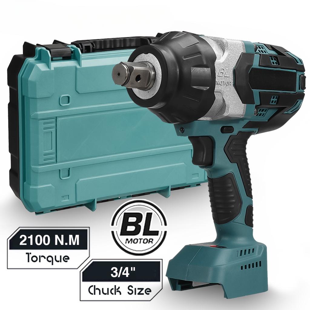 2100 Nm 0-3000 IPM 3/4 Zoll Hochdrehmoment Bürstenloser Elektrischer Schlagschrauber Akku-Schlagschrauber Auto LKW Reparatur Elektrowerkzeug Für 18V Akku