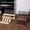 Wooden Pen Holder Stand - 4/10 Slot Desk Organizer for Pens, Pencils & Office Supplies (Natural Wood Finish)