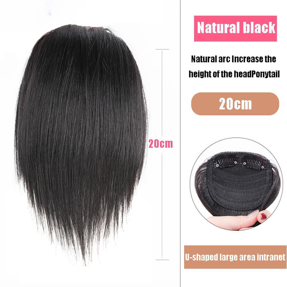 Syntetyczne podkładki do włosów Niewidoczny bezszwowy klips do przedłużania włosów Treska Podszewka z naturalnych włosów Górna osłona boczna Hairpiece