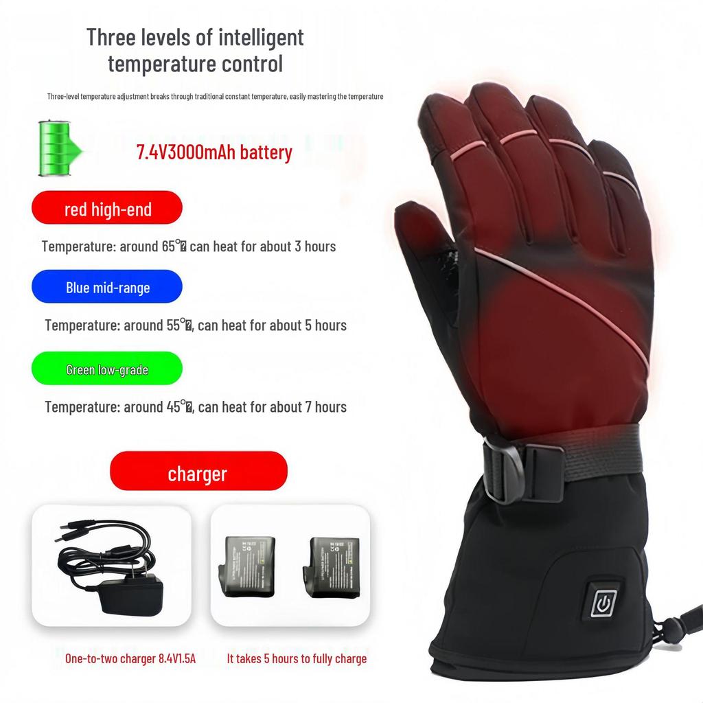 Thickened Heated Gloves: Winterproof Cycling, Skiing, and Touchscreen-Compatible