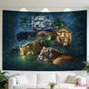 Jungle Big Cats Tapestry Lion Tiger Leopard Panther Snow Leopard Wall Hanging Wild Animal Room Decor 180x350cm