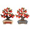 Apple Tree Statue Tabletop Ornament Table Centerpiece Collection Resin Prosperity Sculpture for Bedroom New Year Decoration