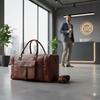 Vintage-Reisetasche aus Leder für Herren, für Reisen, Fitnessstudio, Wochenende, Übernachtung, 45,7 x 22,9 x 22,9 cm
