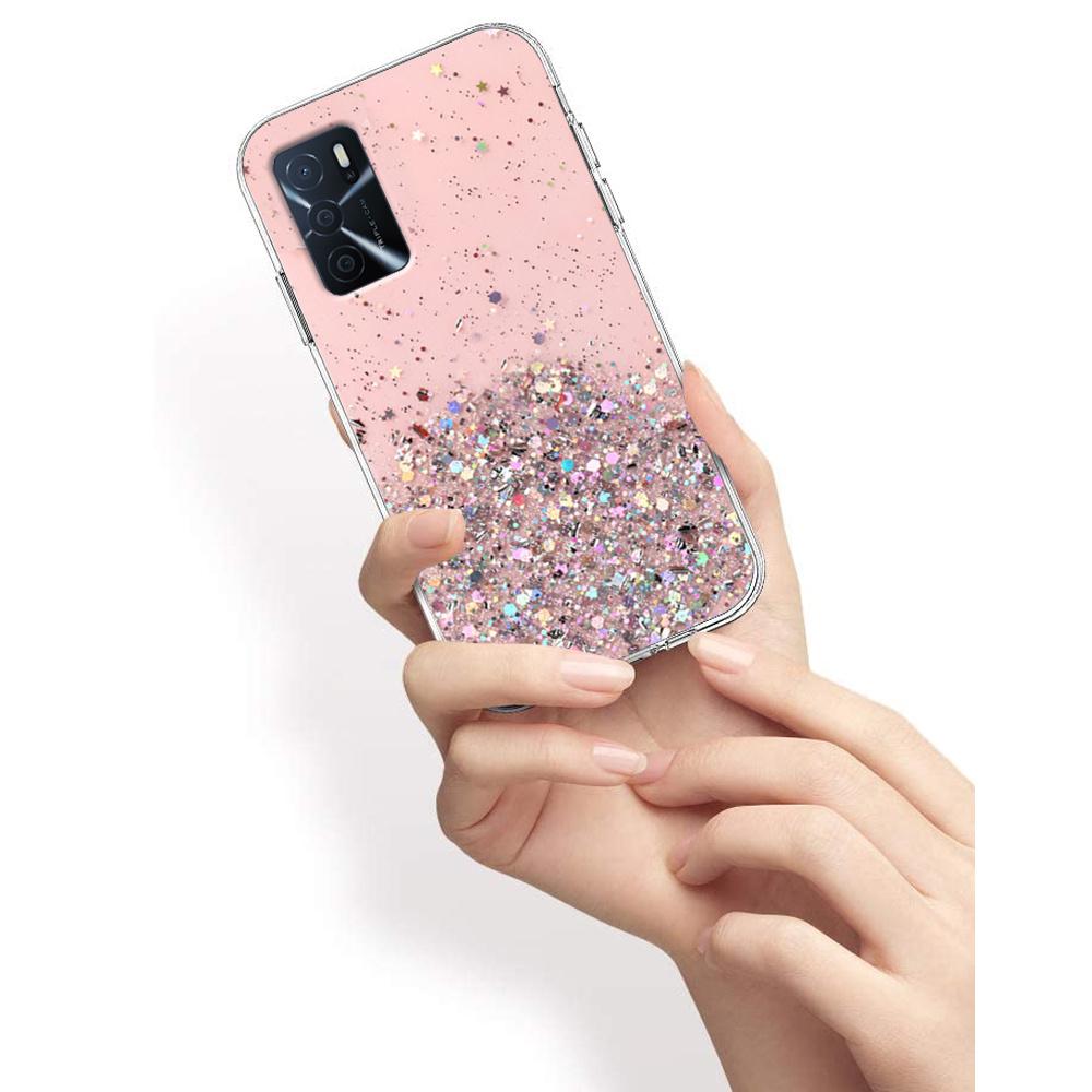 Oppo A16 / A16s / A54s Case, Glittery, Pink