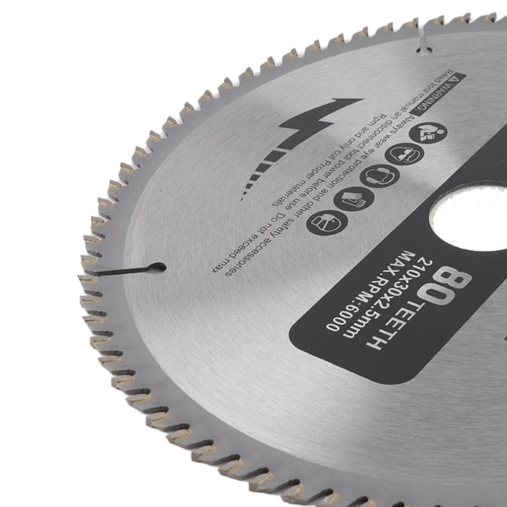 210mm 80 Teeth Bore Diameter 30mm Circular Saw Blade with 3 O Rings Circular Saw Blade Saw Cutting Blade Wood Cutting Blade