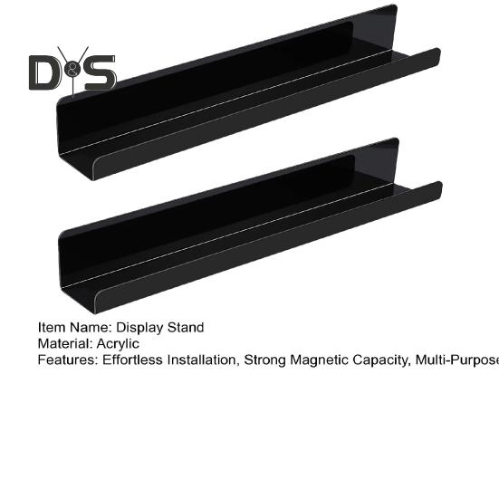 2Pcs Magnetic Bookshelf Whiteboard Reusable Metal Display Stand with Strong Magnetism Floating Book Holder