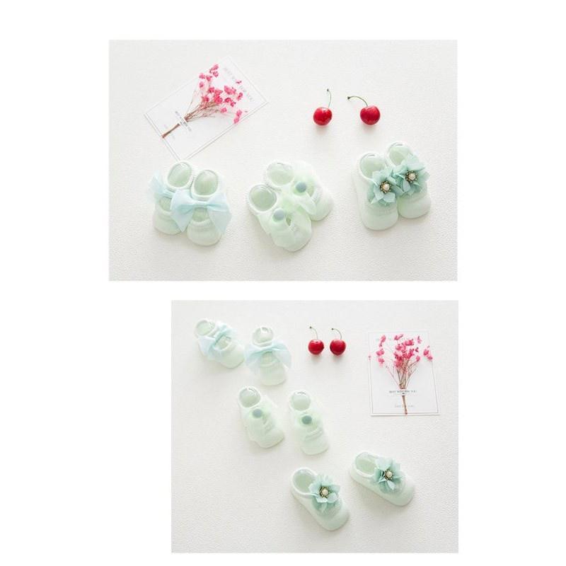 Barn Bebis Spetsrosett Bomull Ihåliga Båtsockor Golv Nyfödd Bebisflickor Strumpor