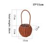 With Handle Imitation Rattan Handhold Household 7 Styles Weaving Flower Basket Handwoven Vegetable Fruit Flowers Holder