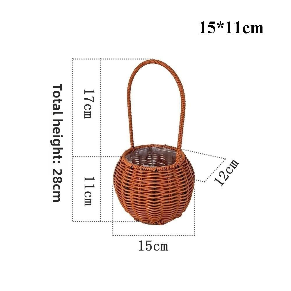 

Handwoven Weaving Flower Basket Home Decoration /Restaurant Serving Tabletop Display 4