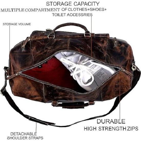 Leder-Seesäcke für Herren, Reisetaschen, Sport-Seesäcke, Sport-Seesäcke, Übernachtungstaschen, Wochenend-Reisetaschen für die Kabine, Handgepäck-Seesäcke und Wochenenden