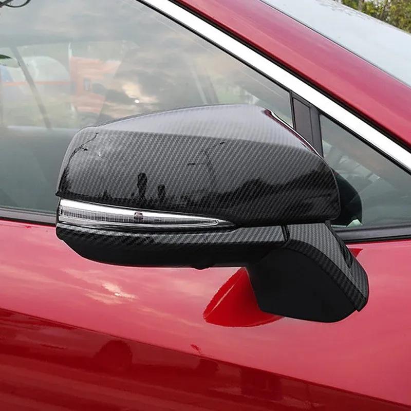 For Toyota RAV4 XA50      2024 ABS Carbon Car Rearview Mirror Side Cover Shell Trim Molding Accessories