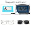 Transparent Square Frame Women Sunglasses 6 In 1 Magnetic Clip Glasses Men Night Vision Eyewear