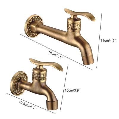 Baterii de grădină Bronz antic Mașină de spălat terasă Baterie cu dublă utilizare Mop Baterie de piscină Macara EL7772-1