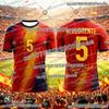 Spanish-style Summer 3D Printed  Football Jersey T-shirt Loose and Comfortable Recommended for Sports Wear