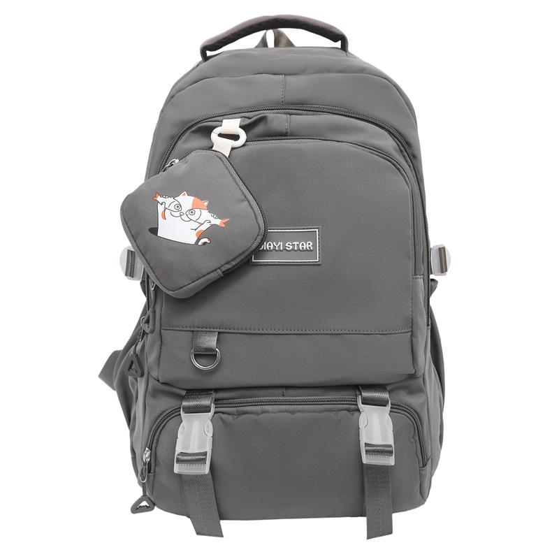 Schoolbag Schoolbag Ins Girls New Large Capacity Fashion Simple Versatile Junior High School High School Student Backpack