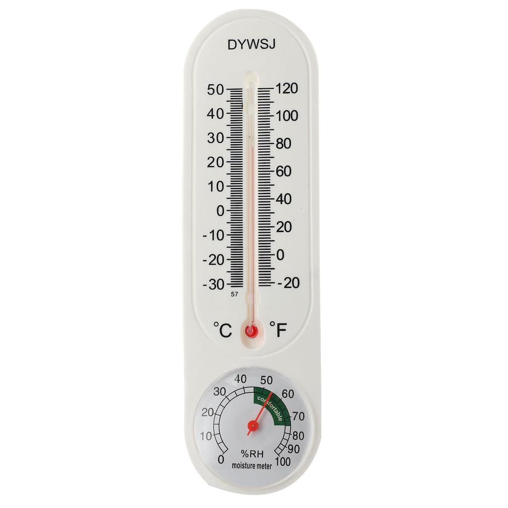 Igrometro Termometro per Incubazione Design Due in Uno -30~50°C Misuratore di Umidità Grande da Parete 23*6cm Analogico Nuovo di Zecca