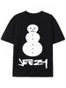 Young Jeezy 100% Cotton Snowman Graphic T-Shirt - Casual Hip Hop Style Crew Neck